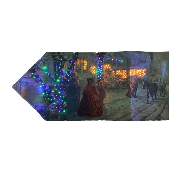 NWT Thomas Kinkade A Victorian Christmas Carol 2011 Lighted Runner - Picture 5 of 15